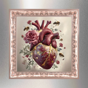 Surreal Floral Heart Poster
