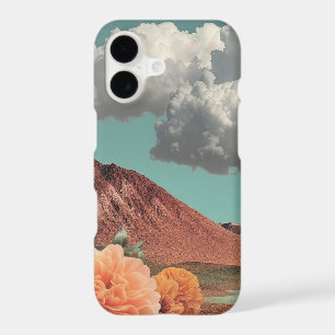 Surreal Floral Mountainscape With Dramatic Clouds