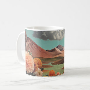 Surreal Floral Mountainscape With Dramatic Clouds Coffee Mug