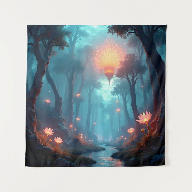 Surreal Forest of Floating Wonders Tapestry (Front)