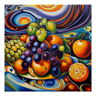 Surreal fruit 37 poster