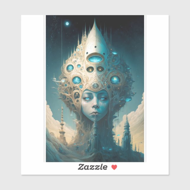 Surreal Futuristic Alien Woman Lanscape (Sheet)