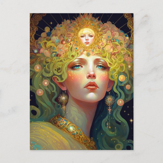 Surreal Goddess Fantasy Art Postcard (Front)