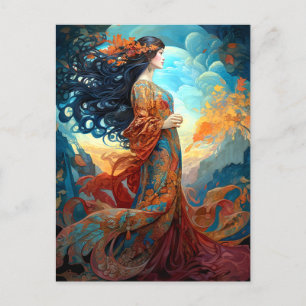 Surreal Goddess Queen Fantasy Art Postcard