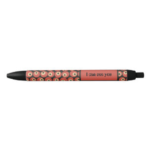 Surreal Halloween Retro Eyeball Grid Black Ink Pen