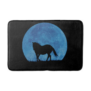 Surreal Horse and Moon Bath Mat