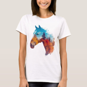 Surreal Horse in Autumn Forest T-Shirt