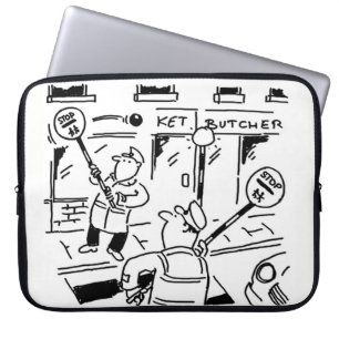 Surreal Image of Lollipop Men Playing Tennis Laptop Sleeve