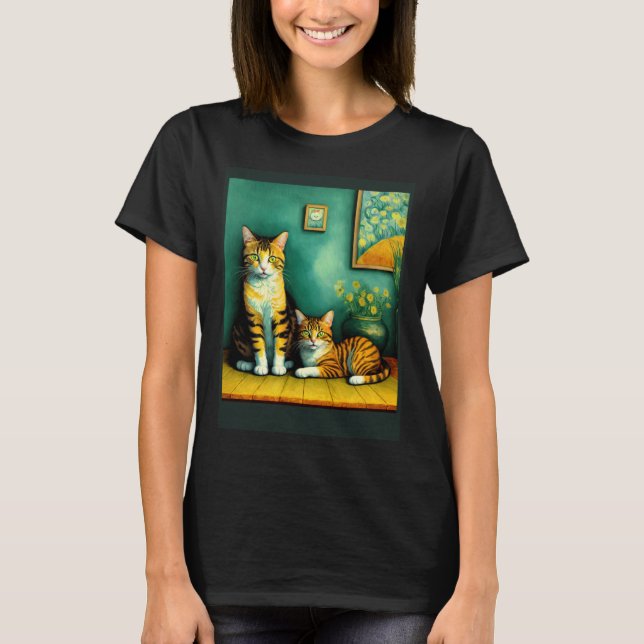 Surreal Impressionistic Cat Impressionism Cats  5 T-Shirt (Front)