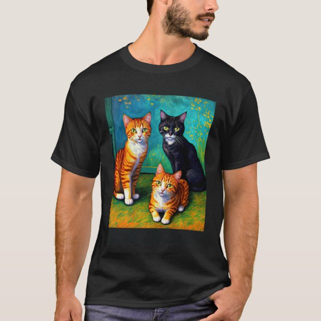 Surreal Impressionistic Cat Impressionism Cats  9 T-Shirt (Front)