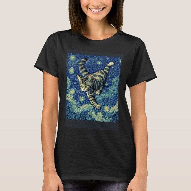 Surreal Impressionistic Cat Impressionism Cats T-Shirt (Front)