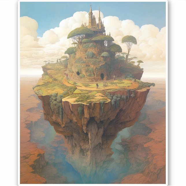 Surreal Island Landscape Fantasy Art (Front)