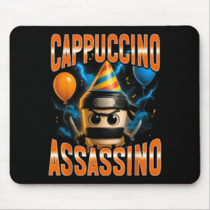 Surreal Italian Brainrot Cappuccino Ino Birthday M Mouse Pad