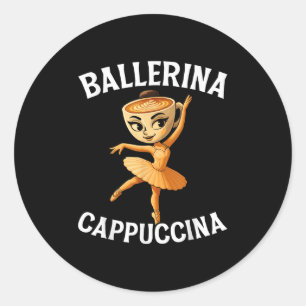 Surreal Italian Brainrot Meme Ballerina Cappuccina Classic Round Sticker
