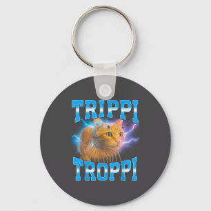 Surreal Italian Brainrot Meme Trip Trop Cat Funny Key Ring