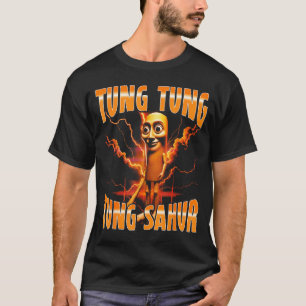 Surreal Italian Brainrot Meme Tung Tung Tung Sahur T-Shirt