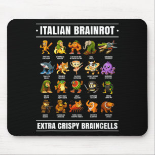 Surreal Italian Brainrot Shirt Funny Alpha Italian Mouse Pad