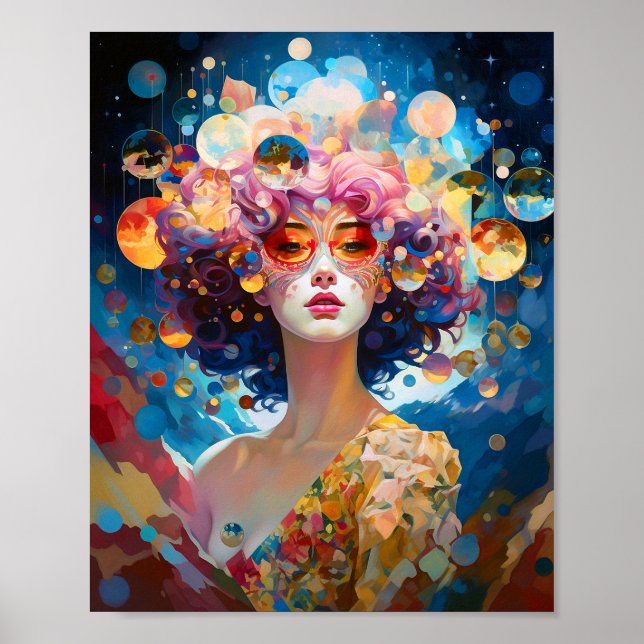 Surreal Lady Fantasy Art Poster (Front)