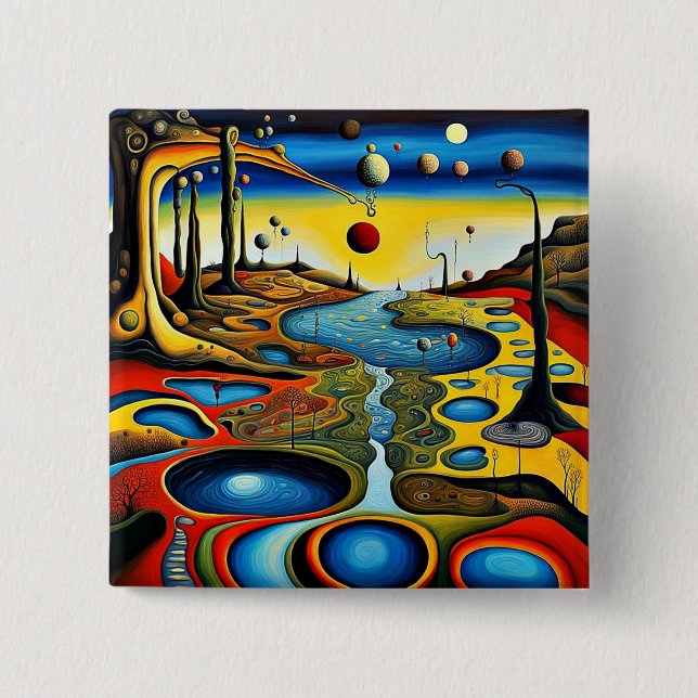 Surreal Landscape 15 Cm Square Badge (Front)