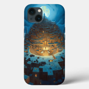 Surreal Landscape City Maze Fantasy Art iPhone 13 Case