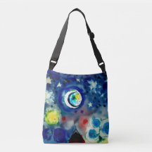 Surreal Landscape Cross-Body Tote