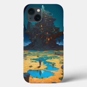 Surreal Landscape Towering City Fantasy Art iPhone 13 Case