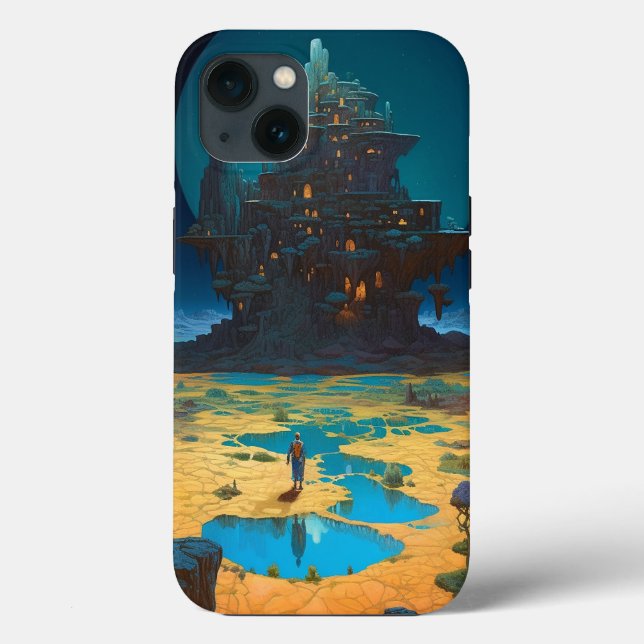 Surreal Landscape Towering City Fantasy Art Case-Mate iPhone Case (Back)