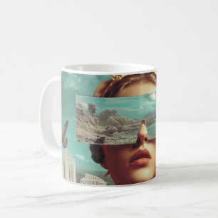 Surreal Landscape Vision, Surreal female portrait Coffee Mug