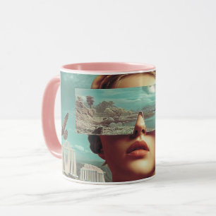Surreal Landscape Vision, Surreal female portrait Mug