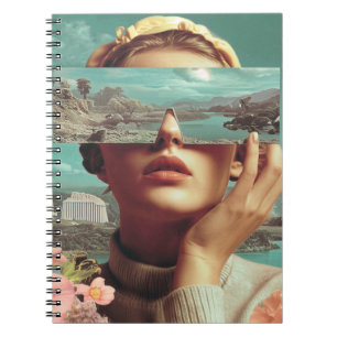 Surreal Landscape Vision, Surreal female portrait  Notebook