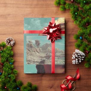 Surreal Landscape Vision, Surreal female portrait  Wrapping Paper