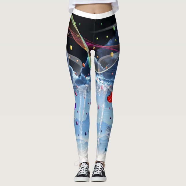 Surreal Lolipop Candy Leggings (Front)