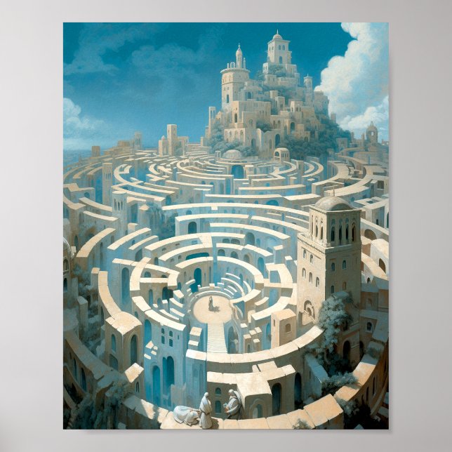 Surreal Maze City Poster (Front)