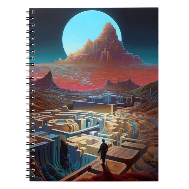 Surreal Maze Landscape Notebook (Front)