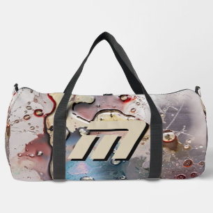Surreal Metallic Fluid Art Custom Quote Duffle Bag