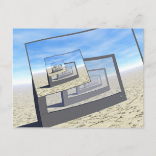 Surreal Monitors Infinite Loop Postcard
