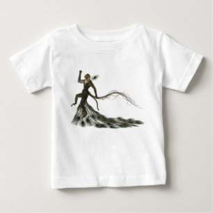Surreal Monkey Fashion Model in Peacock Feather Go Baby T-Shirt