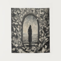 Surreal Monochrome Floating Papers Wall Art