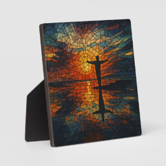 Surreal Mosaic: A Vision in Abstract Motion Plaque