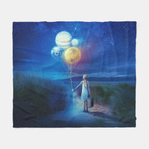 Surreal Moving to Her Future Fleece Blanket