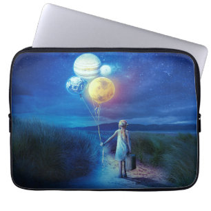 Surreal Moving to Her Future Laptop Sleeve