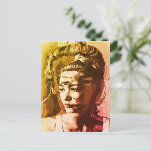 Surreal Multi-Eyed Portrait – Abstract Psychedelic Postcard