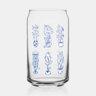 Surreal Ocean Botanicals Can Glass