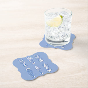 Surreal Ocean Botanicals Paper Coaster