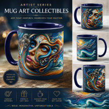 Surreal Ocean Dreamscape Abstract Art Coffee