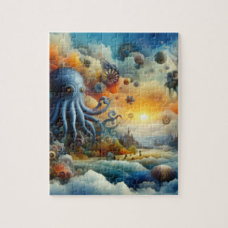 Surreal octopus and underwater scene   jigsaw puzzle
