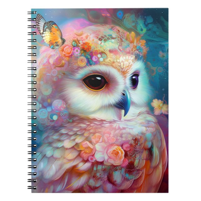 Surreal Owl Fantasy Art Notebook (Front)