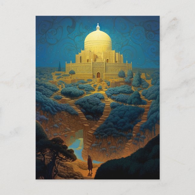 Surreal Palace Landscape Postcard (Front)