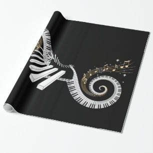 Surreal Piano Keyboard  Wrapping Paper