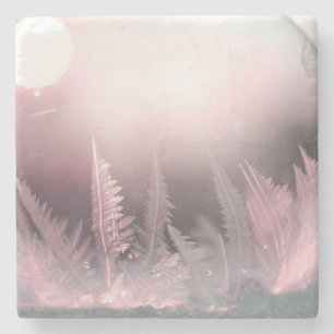 Surreal Pink Landscape Stone Coaster